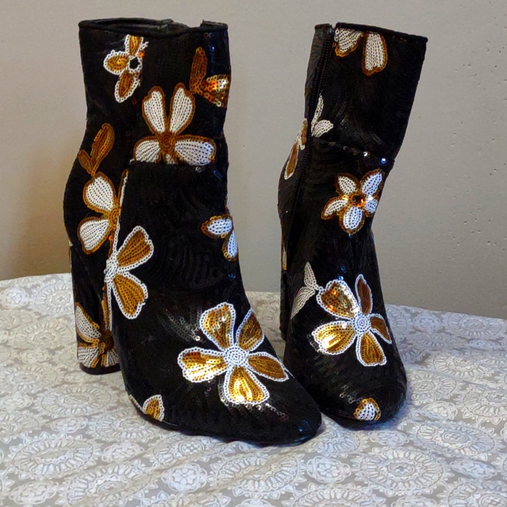Sequin Boot